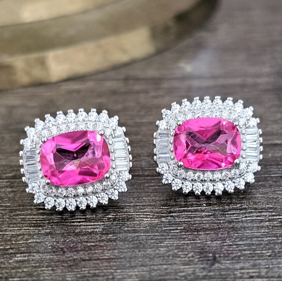 Sterling silver tourmaline earrings - Picture 5 of 5